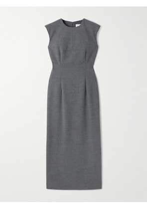 TOVE - Estelle Pinstriped Woven Midi Dress - Gray - FR 34,FR 36,FR 38,FR 40,FR 42