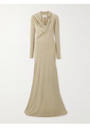 TOVE - Vevina Draped Pleated Jersey Maxi Dress - Green - FR 34,FR 36,FR 38,FR 40,FR 42