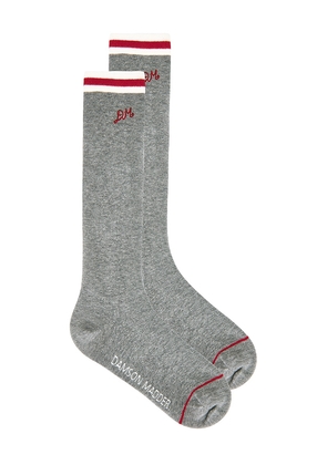 Damson Madder High Knee Sock in Grey.