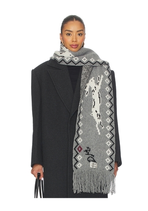 Damson Madder Cecily Scarf in Grey.