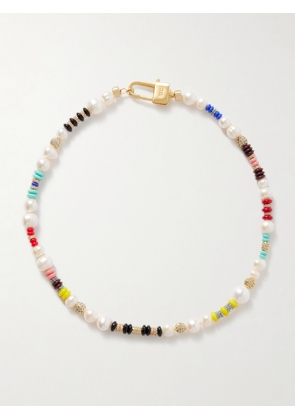 Martha Calvo - Kenny Gold-plated, Enamel, Pearl And Crystal Necklace - Multi - One size