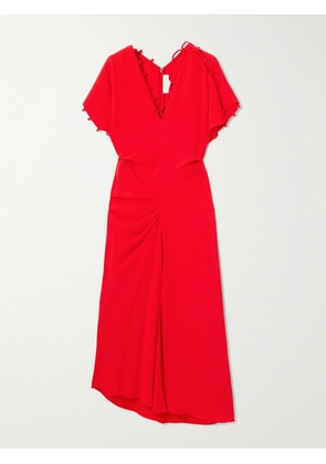 Victoria Beckham - Crepe Midi Dress - Red - UK 4,UK 6,UK 8,UK 10,UK 12,UK 14,UK 16