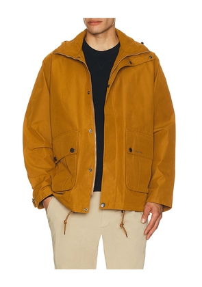 Barbour Re-engineered Hooded Wading Spey Showerproof Jacket in Brown. Size L. Also in M, S, XL/1X.