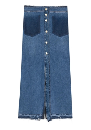 LITKOVSKA Elise denim maxi skirt - Blue
