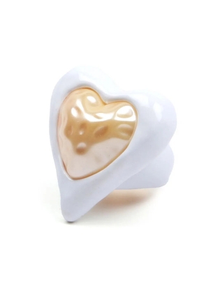 JULIETTA heart-shaped resin ring - White