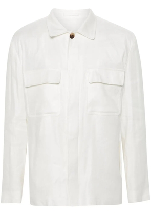 Lardini twill shirt jacket - White