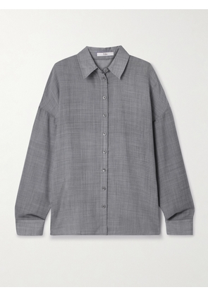 Tibi - Wool-blend Gauze Shirt - Gray - xx small,x small,small,medium,large,x large