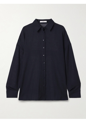 Tibi - Wool-blend Gauze Shirt - Blue - xx small,x small,small,medium,large,x large