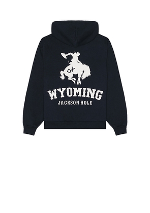Diamond Cross Ranch Wyoming Classic Hoodie in Blue. Size L. Also in M, S, XL/1X.