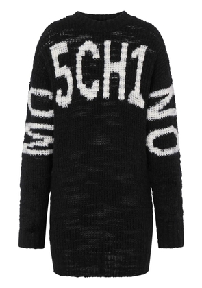 MOSCHINO JEANS logo lettering knitted dress - Black