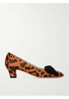Valentino Garavani - Bowow 25 Suede-trimmed Leopard-print Calf Hair Pumps - Animal print - IT36,IT36.5,IT37,IT37.5,IT38,IT38.5,IT39,IT39.5,IT40,IT40.5,IT41,IT41.5,IT42