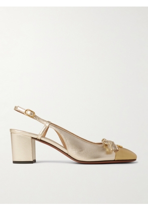 Valentino Garavani - Valet Du Roi 60 Tasseled Two-tone Metallic Leather Slingback Pumps - Gold - IT36,IT36.5,IT37,IT37.5,IT38,IT38.5,IT39,IT39.5,IT40,IT40.5,IT41,IT41.5,IT42