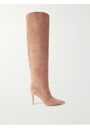 Gianvito Rossi - Hansen 85 Suede Over-the-knee Boots - Neutrals - IT36,IT36.5,IT37,IT37.5,IT38,IT38.5,IT39,IT39.5,IT40,IT40.5,IT41,IT41.5,IT42