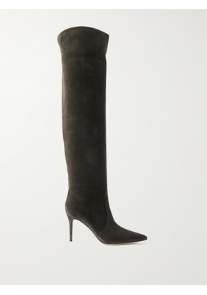 Gianvito Rossi - Hansen 85 Suede Over-the-knee Boots - Green - IT36,IT36.5,IT37,IT37.5,IT38,IT38.5,IT39,IT39.5,IT40,IT40.5,IT41,IT41.5,IT42