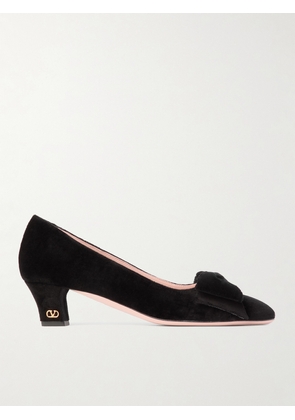 Valentino Garavani - Bowow 45 Bow-embellished Velvet Pumps - Black - IT36,IT36.5,IT37,IT37.5,IT38,IT38.5,IT39,IT39.5,IT40,IT40.5,IT41,IT42