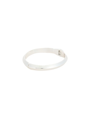 Ettika Base Stacking Bangle Bracelet in Metallic Silver.