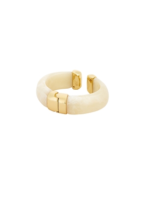 Ettika Liquid Resin Cuff Bracelet in Beige.