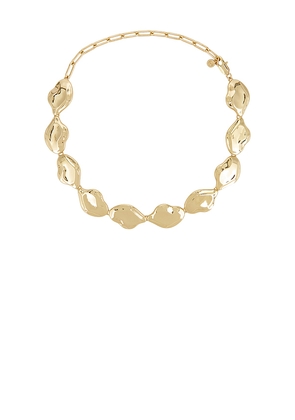 Ettika Liquid Luxe Statement Choker in Metallic Gold.