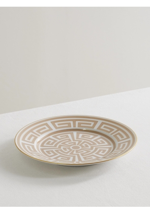 GINORI 1735 - Labrinto Gold-plated Porcelain Dessert Plate - White - One size