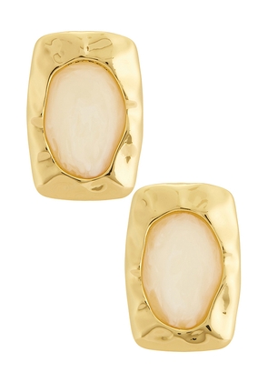 Ettika Liquid Resin Earring in Beige.