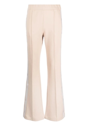 FENDI logo-tape flared track pants - Neutrals