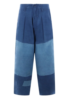 STORY mfg. panelled wide-leg trousers - Blue