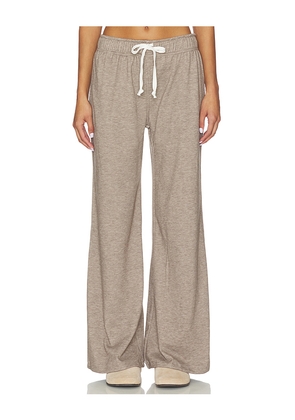 Bobi Wide Leg Pant in Taupe. Size L. Also in M, S, XL, XS.