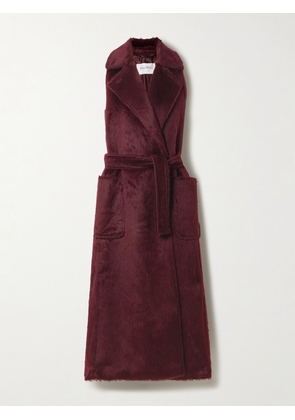 Max Mara - Belted Alpaca And Wool-blend Coat - Red - UK 4,UK 6,UK 8,UK 10,UK 12,UK 14,UK 16