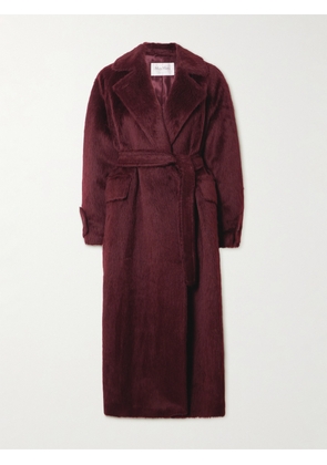 Max Mara - Albata Belted Alpaca And Wool-blend Coat - Red - UK 4,UK 6,UK 8,UK 10,UK 12,UK 14