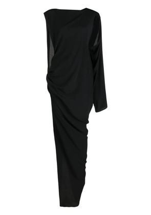 Rick Owens asymmetric-design gathered-detail dress - Black