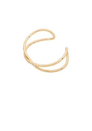 BaubleBar Artemis Cuff Bracelet in Metallic Gold.