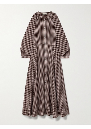 DÔEN - Madelaine Checked Organic Cotton-voile Midi Dress - Multi - xx small,x small,small,medium,large,x large,xx large