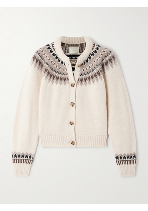 DÔEN - Clarke Fair Isle Wool-blend Cardigan - Cream - x small,small,medium,large,x large
