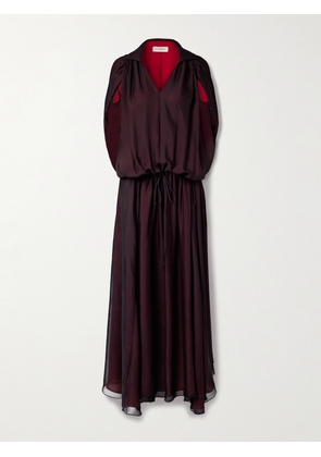 KALLMEYER - Gillian Layered Gathered Silk-chiffon Maxi Dress - x small,small,medium,large