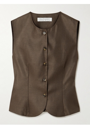 Abadia - Woven Vest - Brown - US2,US4,US6,US8,US10,US12