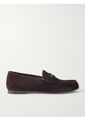 Chloé - Embellished Suede Loafers - Brown - IT35,IT36,IT36.5,IT37,IT37.5,IT38,IT38.5,IT39,IT39.5,IT40,IT40.5,IT41