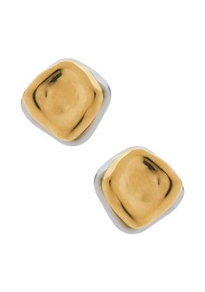 Amber Sceats Zylan Stud Earrings in Metallic Gold,Metallic Silver.