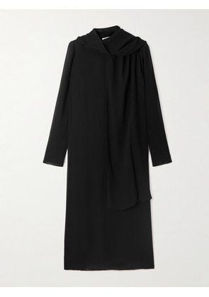 Alaïa - Cutout Tie-neck Mesh Midi Dress - Black - FR 34,FR 36,FR 38,FR 40,FR 42,FR 44