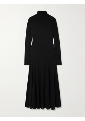 Alaïa - Open-back Jersey Turtleneck Midi Dress - Black - FR 34,FR 36,FR 38,FR 40,FR 42,FR 44