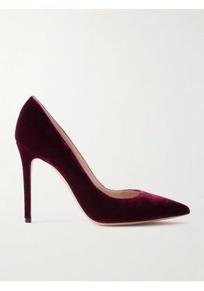 Gianvito Rossi - Gianvito 105 Velvet Pumps - Burgundy - IT36,IT36.5,IT37,IT37.5,IT38,IT38.5,IT39,IT39.5,IT40,IT40.5,IT41,IT41.5,IT42