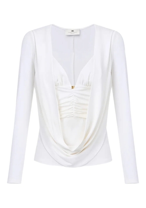 Elisabetta Franchi draped blouse - Neutrals