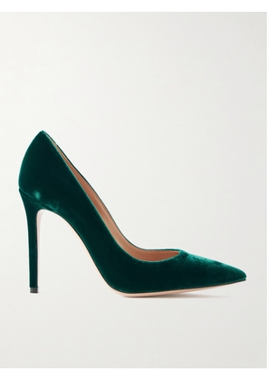 Gianvito Rossi - Gianvito 105 Velvet Pumps - Green - IT35,IT35.5,IT36,IT36.5,IT37,IT37.5,IT38,IT38.5,IT39,IT39.5,IT40,IT40.5,IT41,IT41.5,IT42