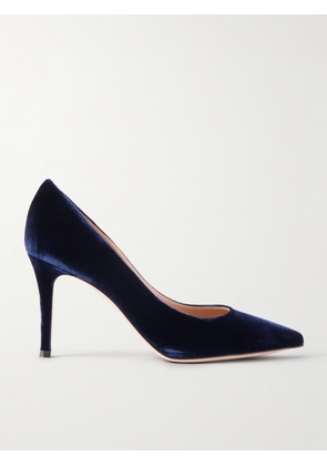 Gianvito Rossi - 85 Velvet Pumps - Blue - IT36,IT36.5,IT37,IT37.5,IT38,IT38.5,IT39,IT39.5,IT40,IT40.5,IT41,IT41.5,IT42