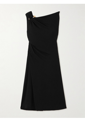 Versace - Embellished Draped Crepe-jersey Mini Dress - Black - IT36,IT38,IT40,IT42,IT44,IT46,IT48,IT50