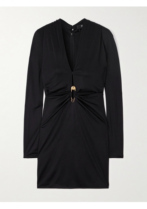 Versace - Embellished Jersey Mini Dress - Black - IT36,IT38,IT40,IT42,IT44,IT46