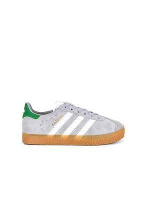 adidas Originals Kids Gazelle Sneaker in Grey. Size 11. Also in 12, 13.
