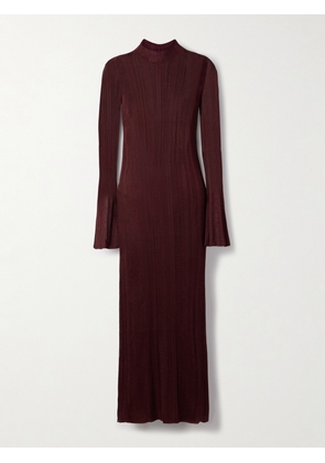 Gabriela Hearst - Atira Ribbed Organic Silk Maxi Dress - Brown - x small,small,medium,large,x large