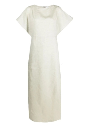 Eleventy short-sleeve linen maxi dress - Green