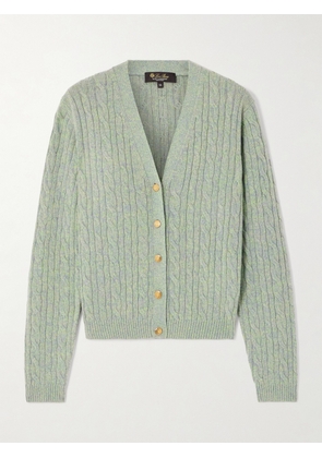 Loro Piana - Cable-knit Cashmere Cardigan - Green - IT38,IT48,IT50