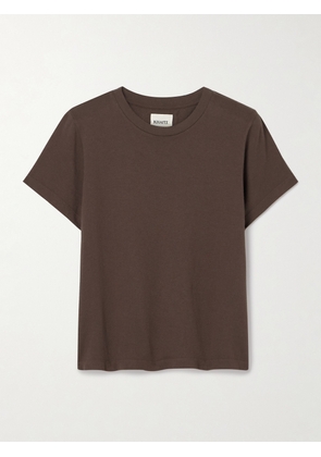 KHAITE - Emmylou Cotton-jersey T-shirt - Brown - x small,small,medium,large,x large